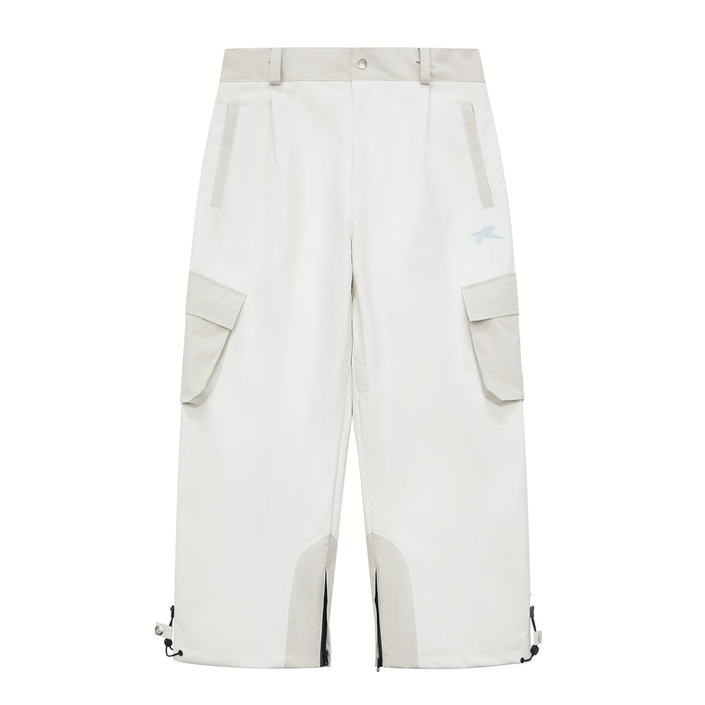 WHITE SNOWPANT 3L